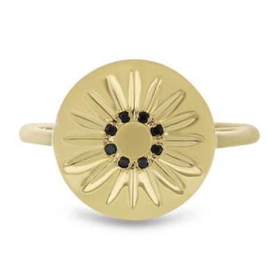 BUY STERLING SILVER NATURAL BLACK SPINEL GEMSTONE RING